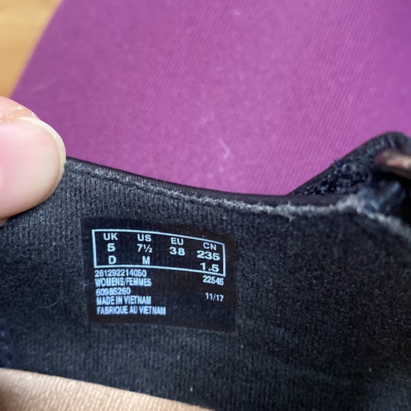 Clarks Womens Black Leather Emslie Lulin Mary Jane Slip On Comfort Shoe Size 7.5 - Picture 13 of 16